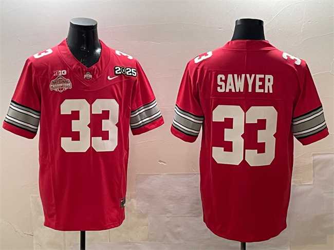 Men's Ohio State Buckeyes #33 Jack Sawyer Red 2025 CFP Final With National Champions Patch F.U.S.E. Vapor Limited Stitched Football Jersey,We sell and wholesale Men's Ohio State Buckeyes #33 Jack Sawyer Red 2025 CFP Final With National Champions Patch F.U.S.E. Vapor Limited Stitched Football Jersey on line form chian!
